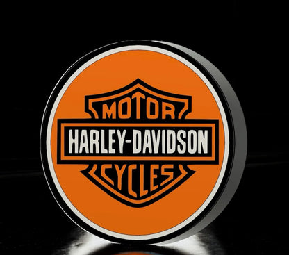 Harley-Davidson Round Fan Art Lightbox – 3D Printed Φωτιζόμενο Διακοσμητικό με USB