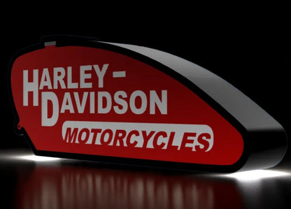 Φωτεινό Lightbox Harley-Davidson Ρεζερβουάρ – Ρετρό Fan Art Φωτιστικό