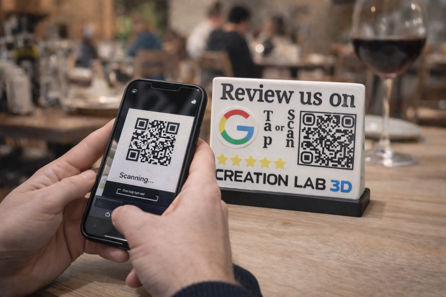 Professional NFC Smart Stand  Review Stand για Επιχειρήσεις – Contactless Review & WiFi Stand