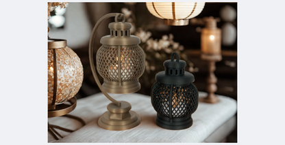 Vintage Glow Lantern Set – Premium Χειροποίητο Σετ Διακοσμητικών Φαναριών με Βάση /Lantern Duo