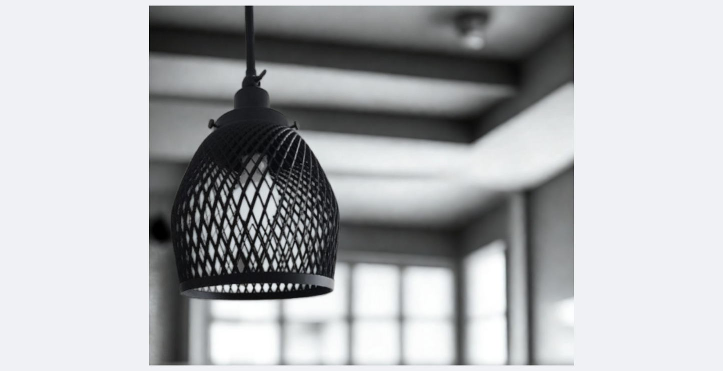 Industrial Mesh Elegance – Premium Pendant Lamp / Μοντέρνο Βιομηχανικό Φωτιστικό Οροφής 