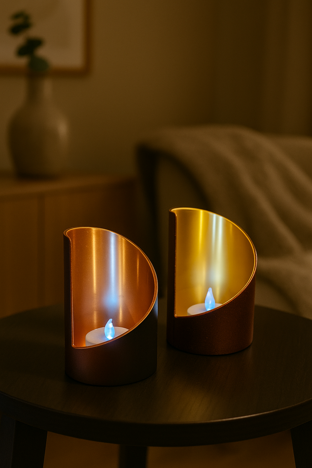 Luna Arc Candle Holder Set – Modern Crescent Tealight Decor | Minimalist Luxury Table Centerpiece
