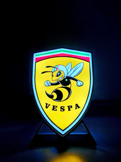 Vespa Fan Art Lightbox – Φωτιζόμενο 3D Printed Σήμα με USB Τροφοδοσία