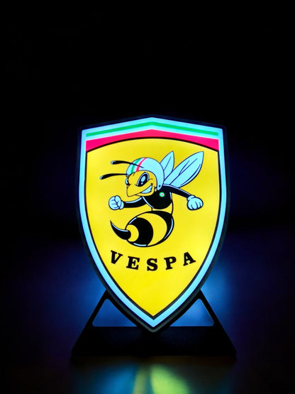 Vespa Fan Art Lightbox – Φωτιζόμενο 3D Printed Σήμα με USB Τροφοδοσία