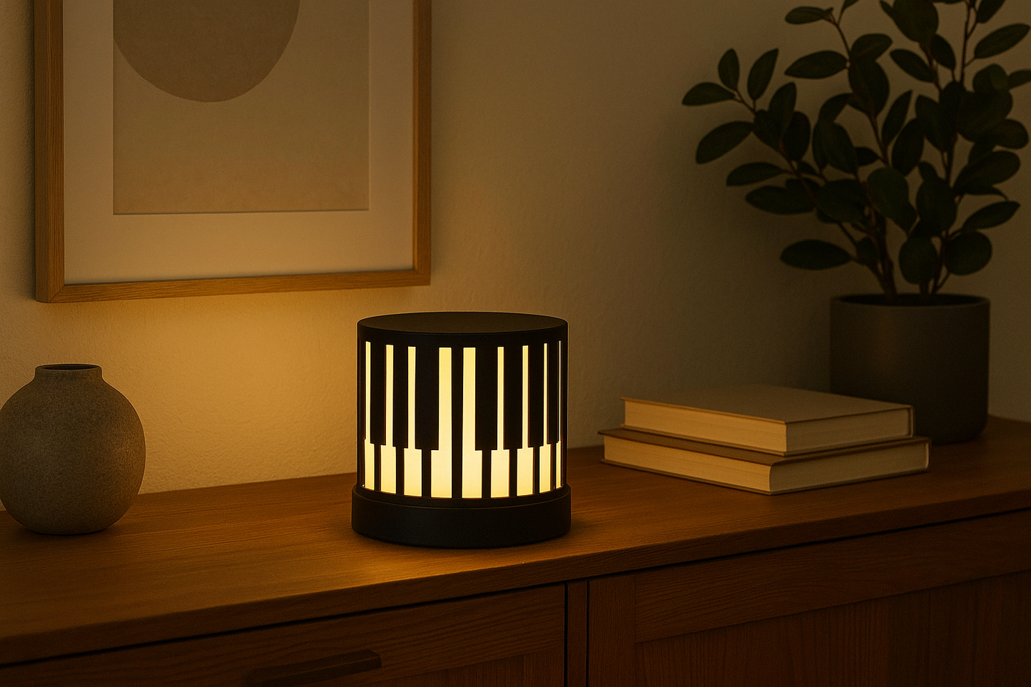 Modern Piano Keys Table Lamp – Musical Notes Ambient Light | Unique Gift for Musicians & Teachers