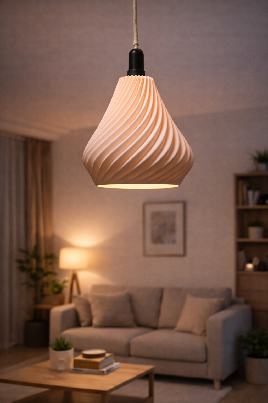 Helix Glow – Κρεμαστό Φωτιστικό Οροφής με Ρευστή Γραμμή 