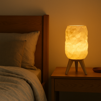 Minimal Cozy Table Lamp – Modern Geometric Bedside Light | Nordic Style Warm Ambient Lamp