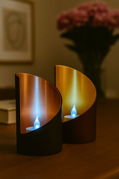 Luna Arc Candle Holder Set – Modern Crescent Tealight Decor | Minimalist Luxury Table Centerpiece