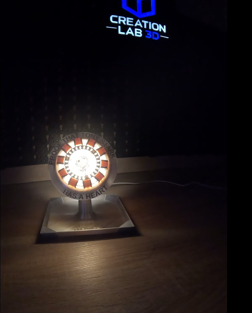Επιτραπέζια Λάμπα Αντιδραστήρα Ironman (Fan Art) | Arc Reactor Hero Light