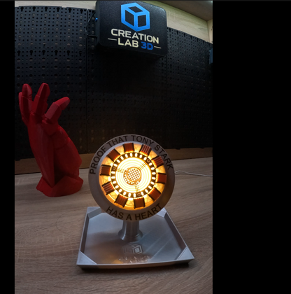 Επιτραπέζια Λάμπα Αντιδραστήρα Ironman (Fan Art) | Arc Reactor Hero Light