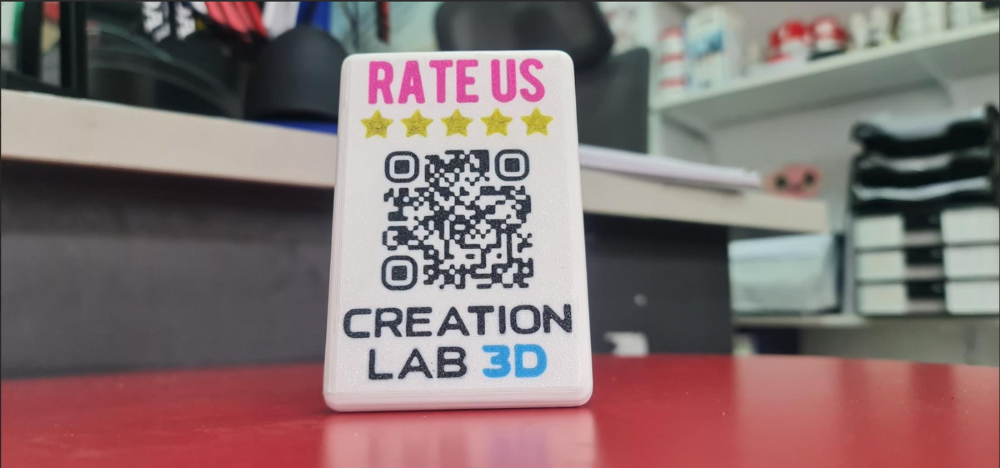 Smart Review Stand – Επιτραπέζιο QR Stand για Αξιολογήσεις, WiFi & Menu