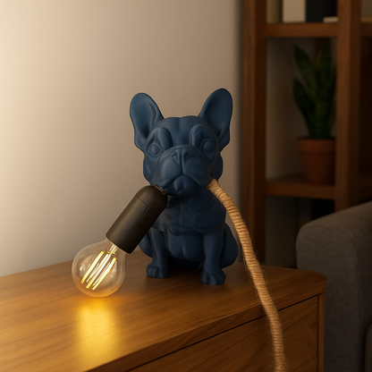 Επιτραπέζια Λάμπα Bulldog | Modern Dog Decor | Custom Color Option | Unique Gift Idea