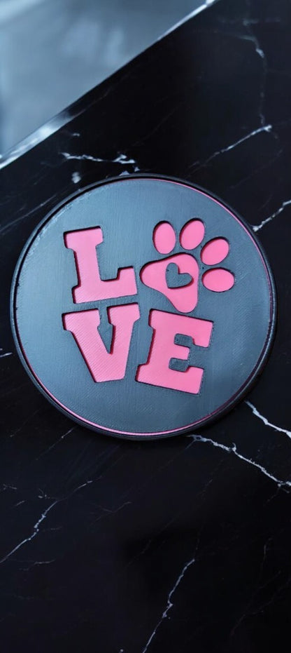 Paw Print Coasters - Pet Love in Every Sip! 🐾