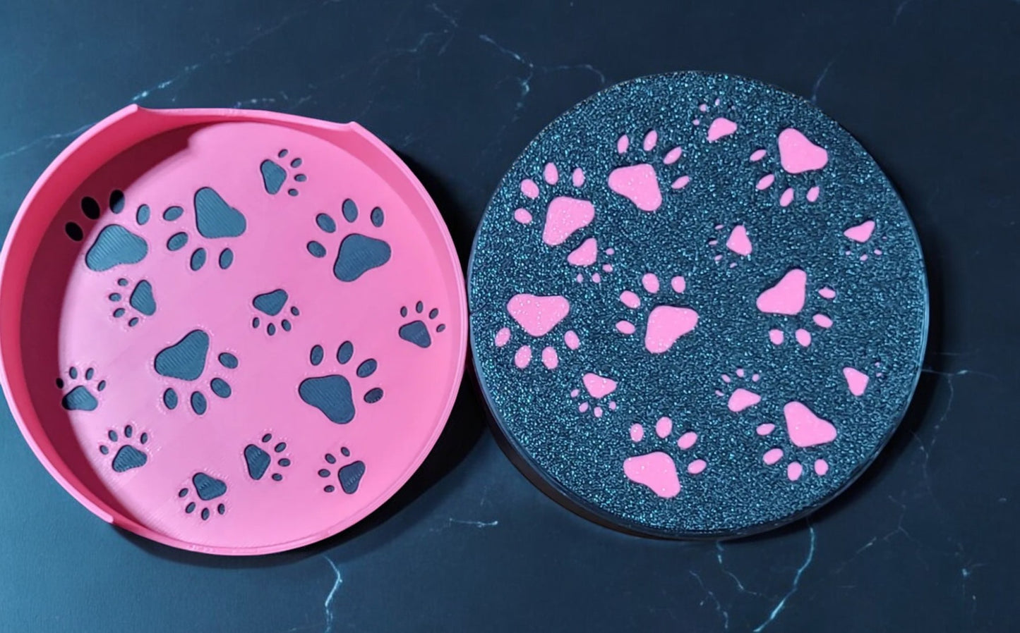Paw Print Coasters - Pet Love in Every Sip! 🐾