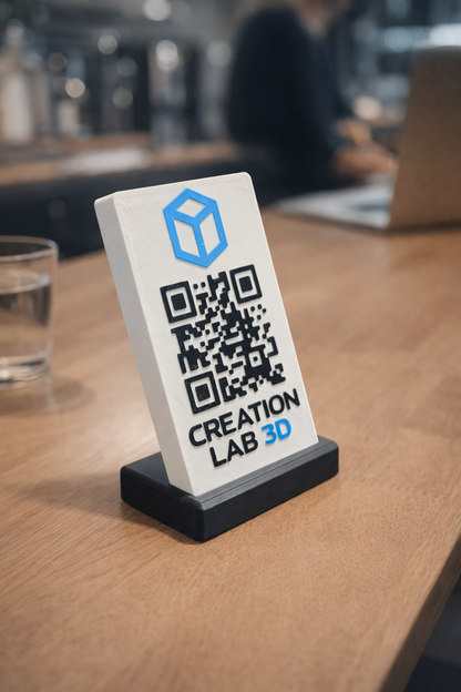 Custom QR Business Stand – Προσωποποιημένο Stand για Αξιολογήσεις, WiFi & Menu