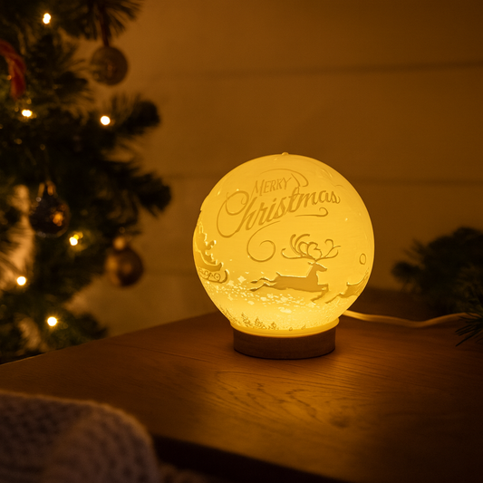 Επιτραπέζια Λάμπα Χριστουγεννιάτικη Σφαίρα | Holiday Warm Light | Festive Decor