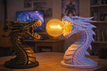 Draconis – Επιτραπέζια Λάμπα Δράκου με Ζεστό Φως