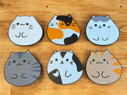 Adorable Cat Coasters - The Purrfect Home Accessory!