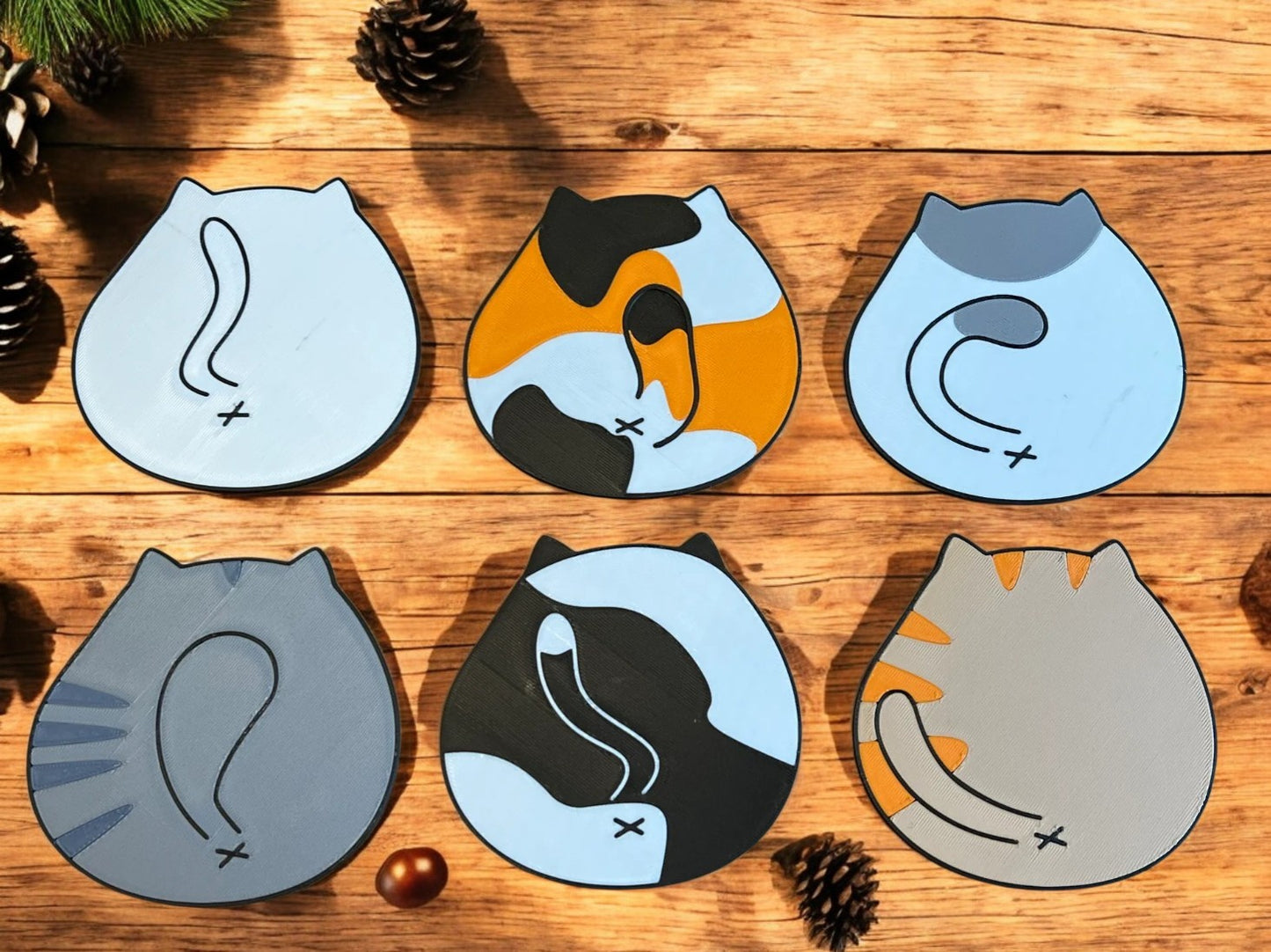 Adorable Cat Coasters - The Purrfect Home Accessory!