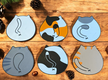 Adorable Cat Coasters - The Purrfect Home Accessory!