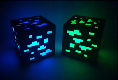 Minecraft Ore Block 3D Printed USB Lamp