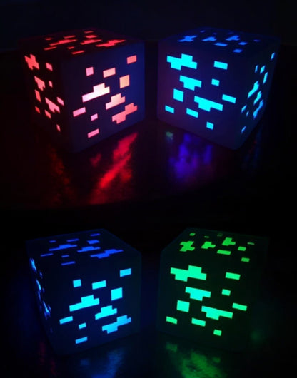 Minecraft Ore Block 3D Printed USB Lamp