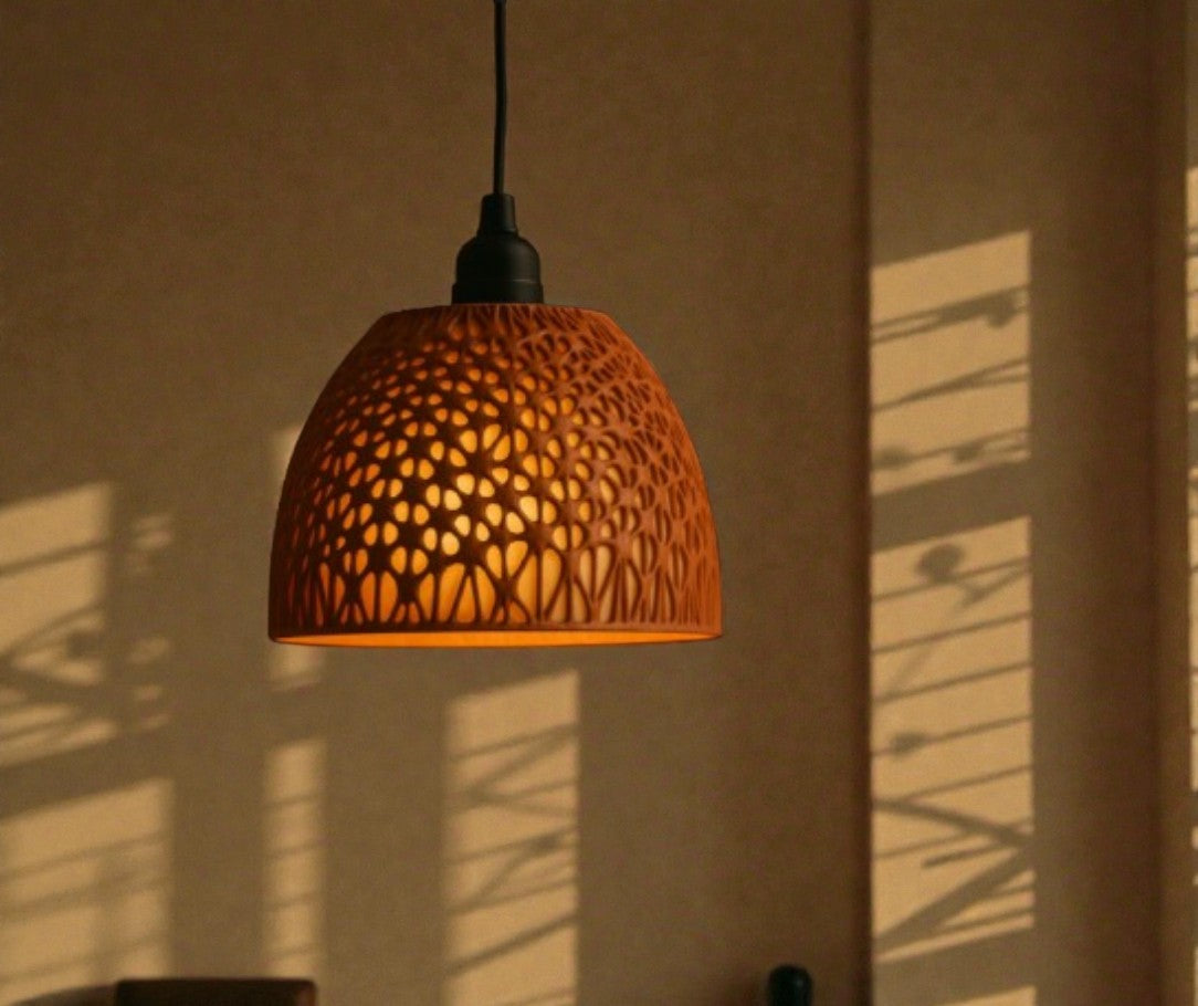 Κρεμαστό Φωτιστικό Οροφής με Διάτρητο Μοτίβο – Ζεστό Ατμοσφαιρικό Φως