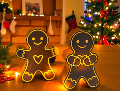 Χριστουγεννιάτικα Κηροπήγια Gingerbread – Φωτεινό Σετ Διακόσμησης