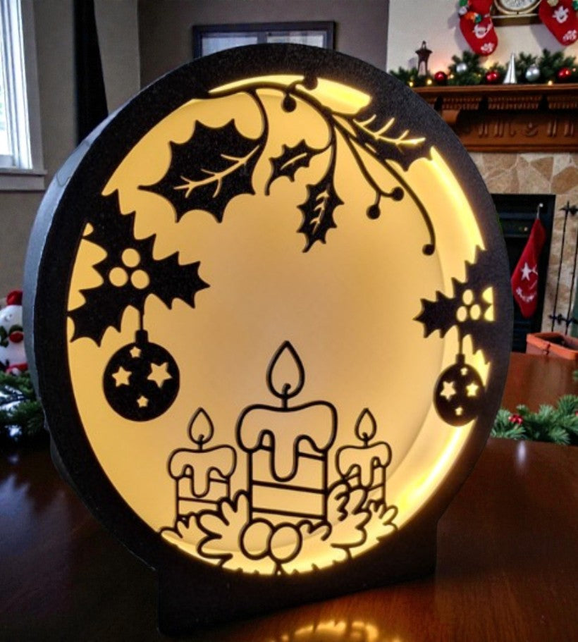 Χριστουγεννιάτικη Επιτραπέζια Λάμπα Candle Glow – Ζεστό Φως Γιορτής