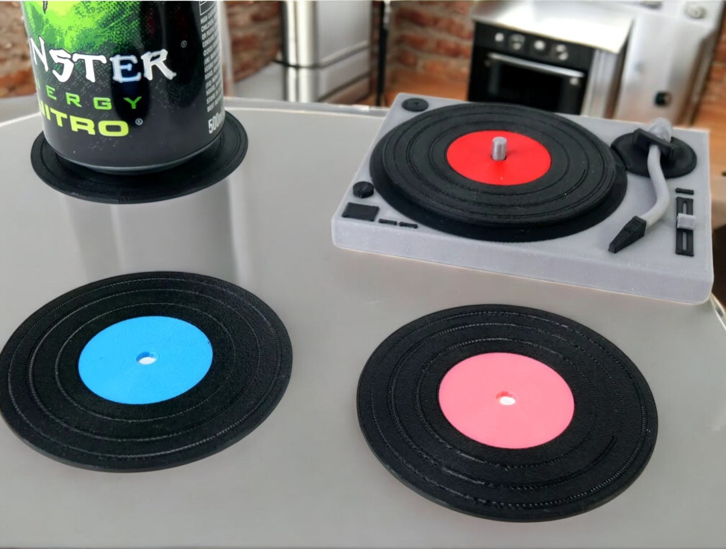 Retro Turntable Coasters - Musical Vibes for Your Drinks!