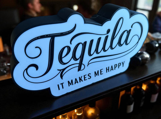 Tequila Lightbox – “It Makes Me Happy” Φωτιζόμενη Επιγραφή