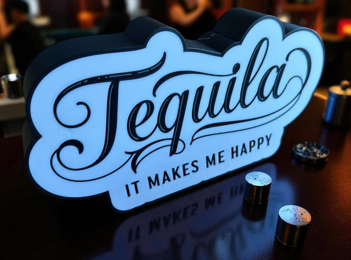 Tequila Lightbox – “It Makes Me Happy” Φωτιζόμενη Επιγραφή