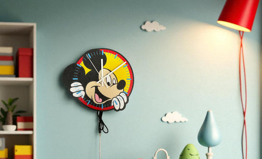 Ρολόι Τοίχου Mickey που Φωτίζει