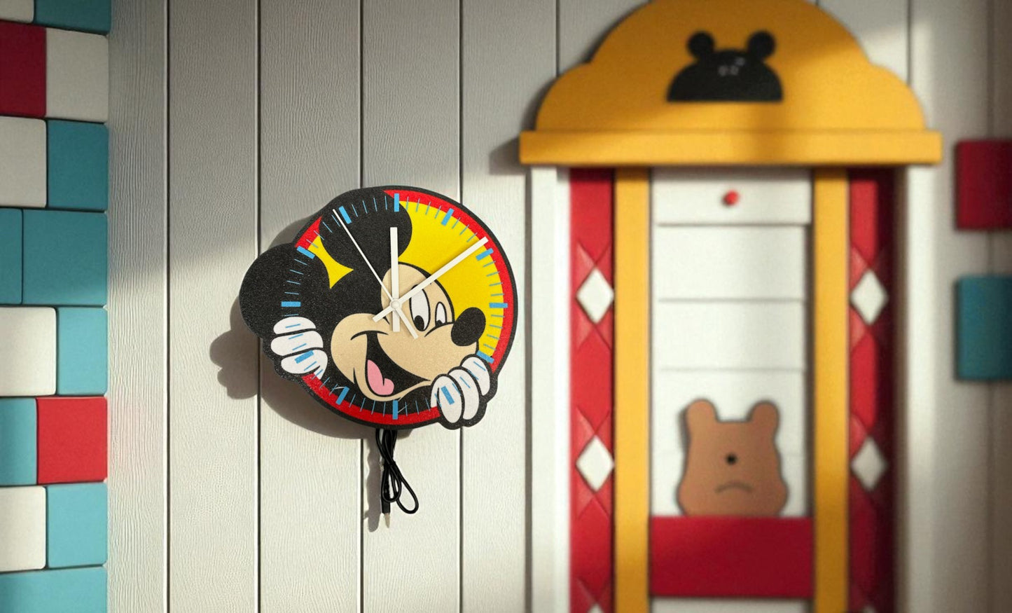 Ρολόι Τοίχου Mickey που Φωτίζει