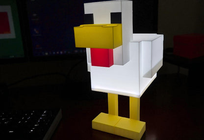 Minecraft Chicken Lamp – Epic Gaming Desk Light for True Fans