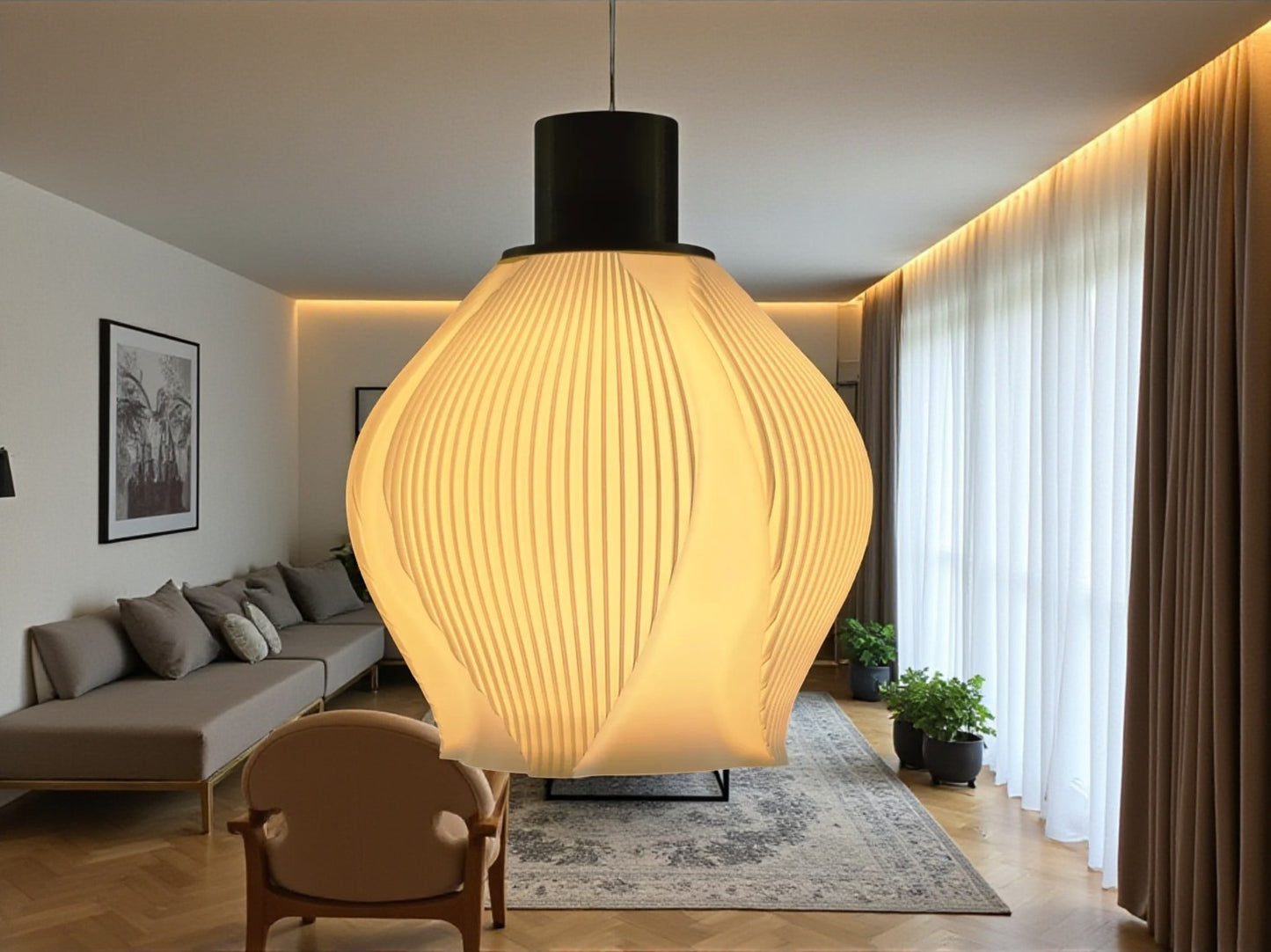 Φωτιστικό Οροφής Modern Shell - Μοντέρνος Κρεμαστός Φωτισμός