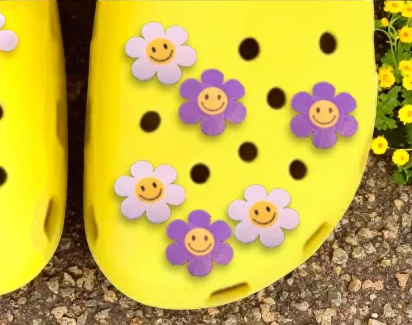 🌼 Croc Charm "Smiley Flower"