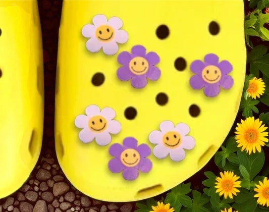 🌼 Croc Charm "Smiley Flower"