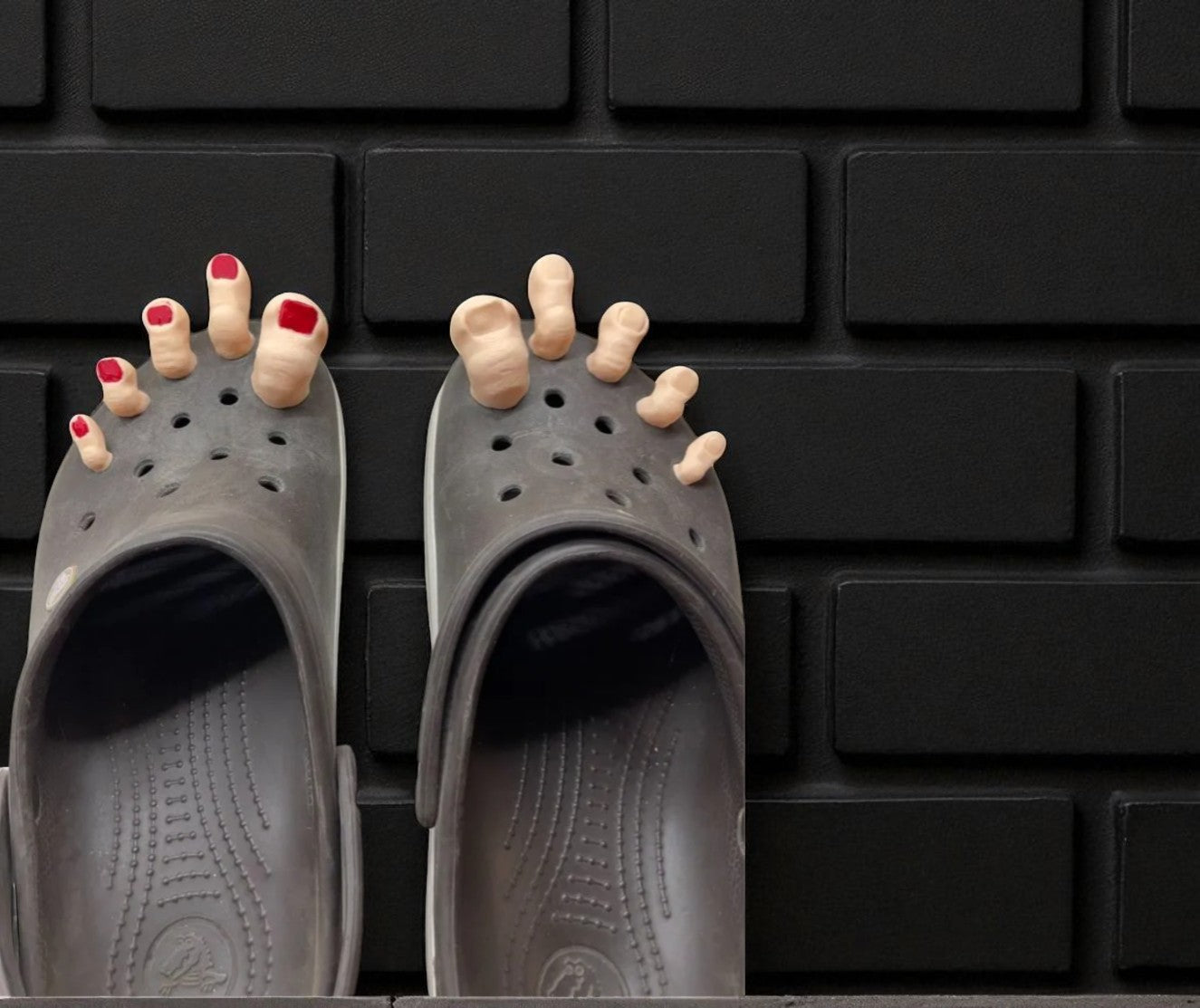 🦶 Croc Charm Set "Creepy Toes" – Σετ 5 Δακτύλων