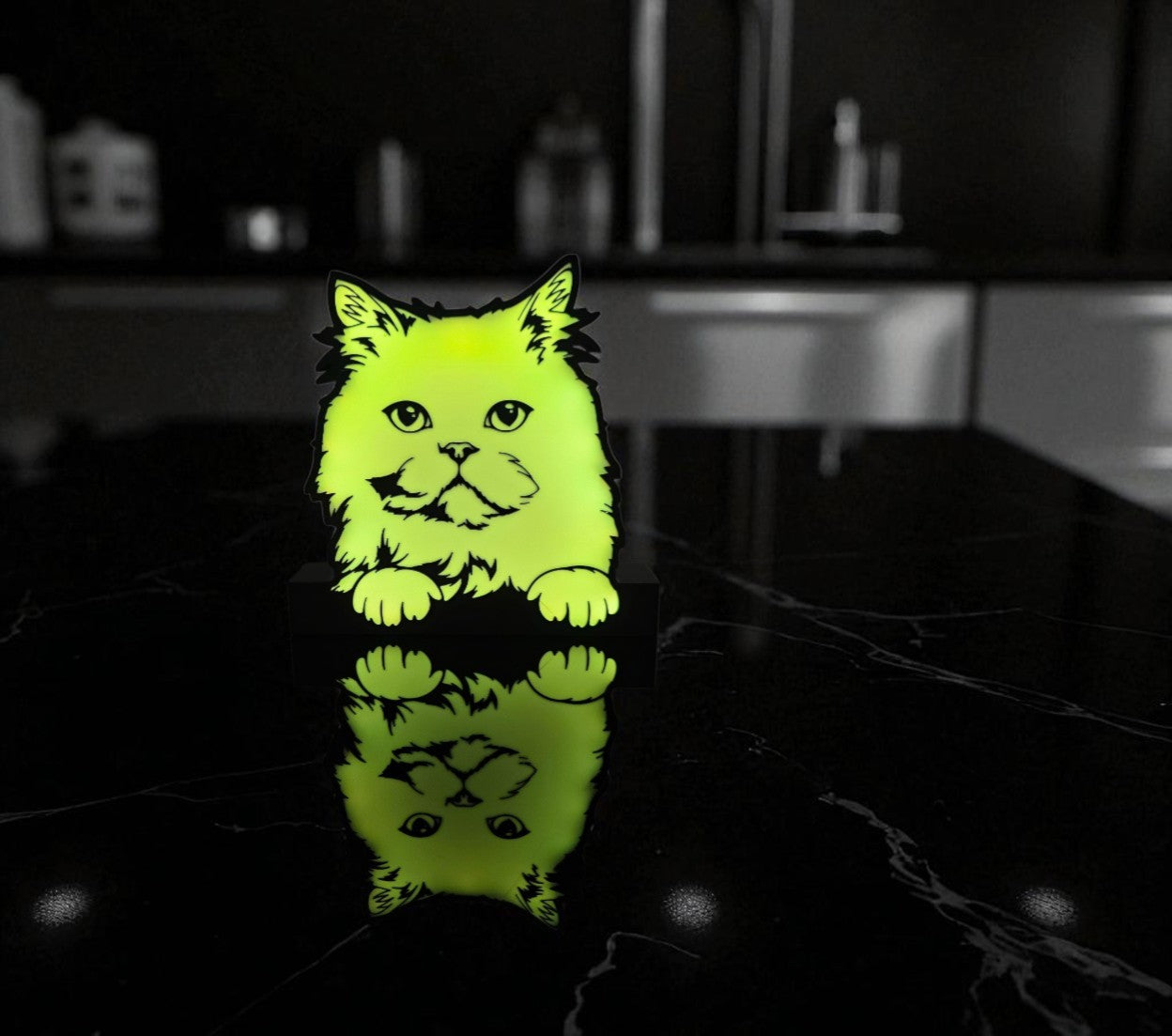 Φωτιστικό Lightbox "Chill Cat" – Η γατίσια γαλήνη στο χώρο σου
